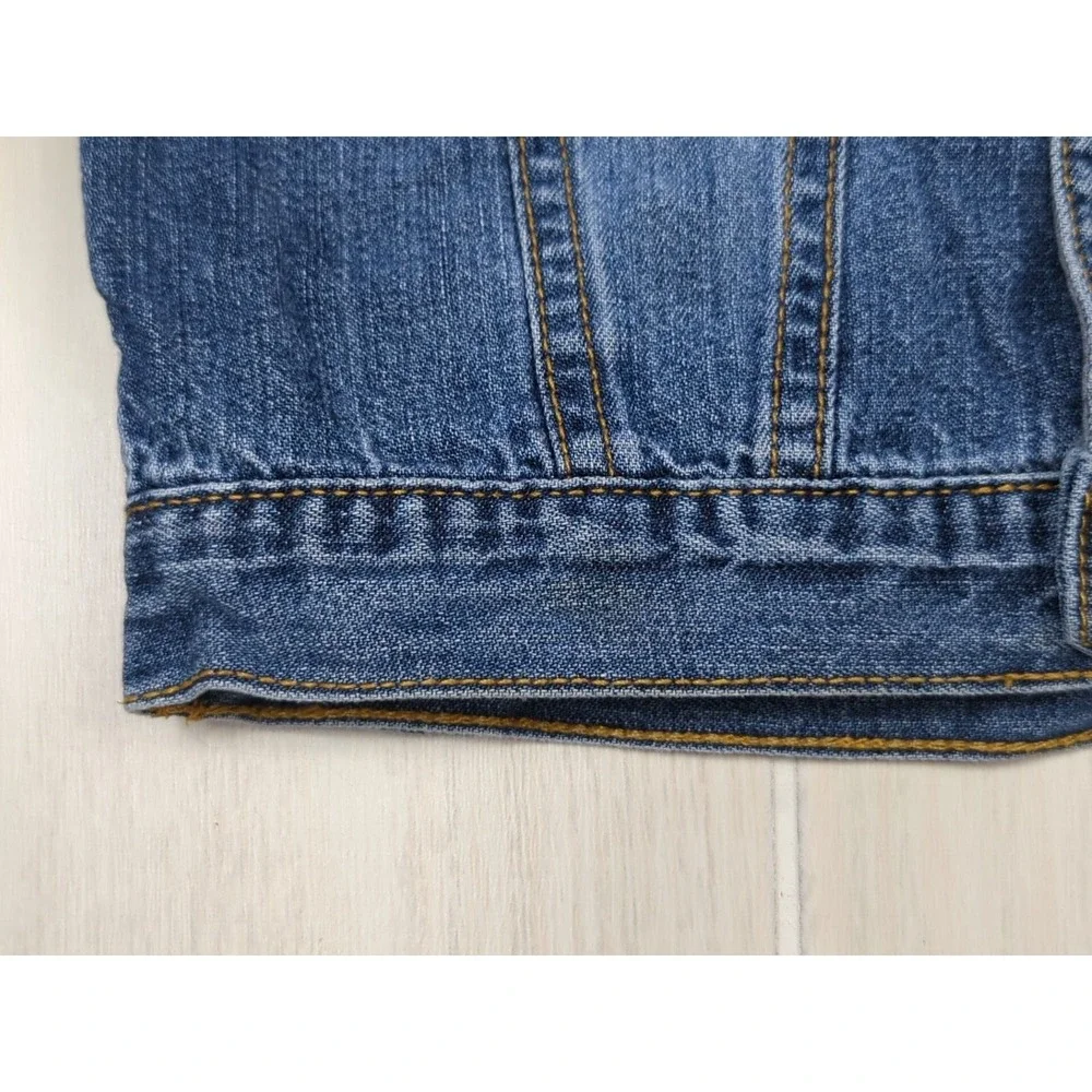 Baby Gap 6-12‎ months denim blue jean jacket gray lined vintage 2005